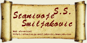 Stanivoje Smiljaković vizit kartica
